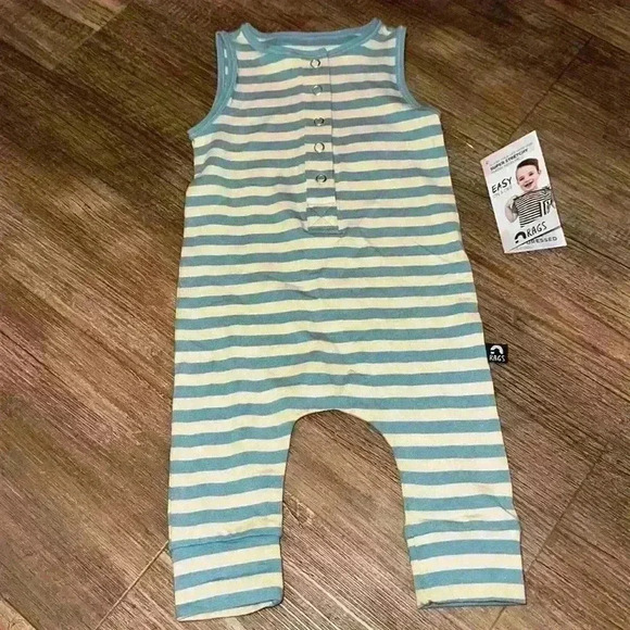 New Rags to Raches Striped Romper 3-6 months - Picture 1 of 4